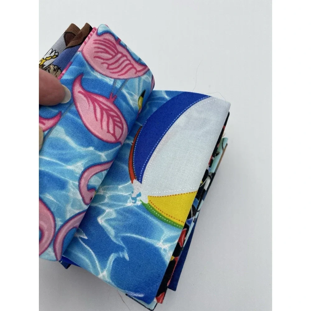 Benartex Summer Vacation‎ Prints 10 Fat Quarters Cotton Fabric New Bundle